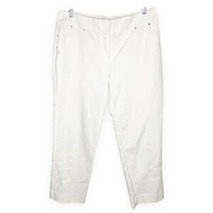 Vintage Cache White Flat Front Dress Pants Size 12